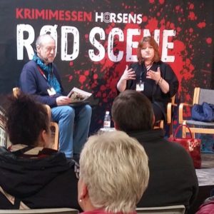 Gittemie Eriksen og Ole Clifford på Rød scene på Krimimessen